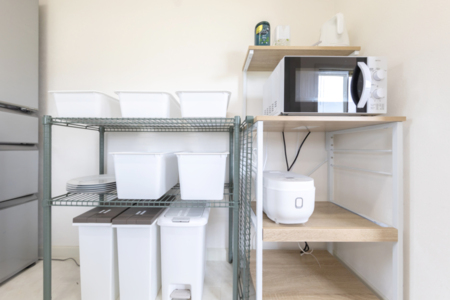 電子レンジ、炊飯器付き