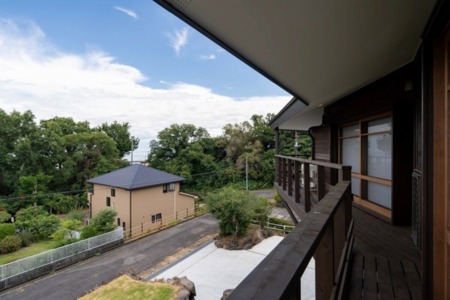 景色を見渡せるベランダ