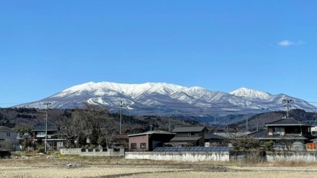 別荘の近くから見える蔵王連峰