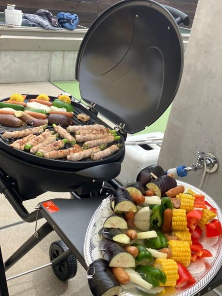 屋上でBBQ可能