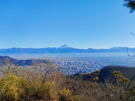 富士山ビューの散歩コース（片道約20分）