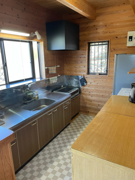 家電、調理器具、全て揃ったフルキッチン。