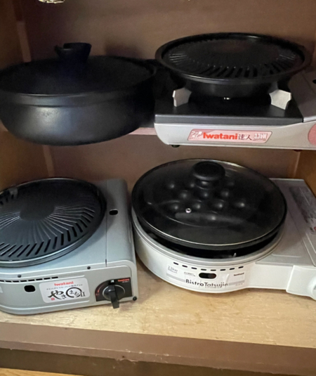 バーベキューコンロ、お鍋、たこ焼き器