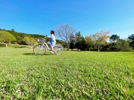 お子様とサイズが合えば自転車も乗れます