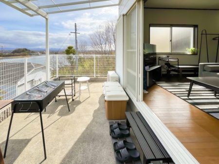 リビングから直接テラスにGO！