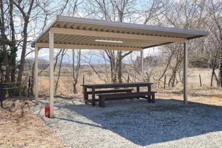 屋根付きBBQスペース