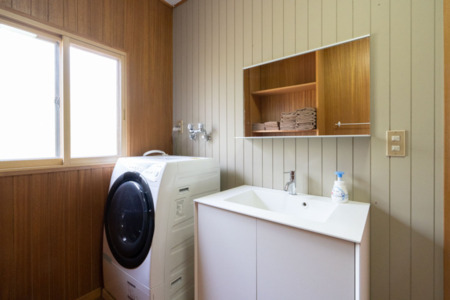 洗濯機、洗面台