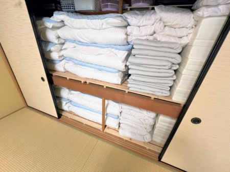 もちろんお布団も10組完備