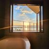 夕陽が見える浴室