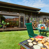 芝生のお庭でみんなでBBＱ！