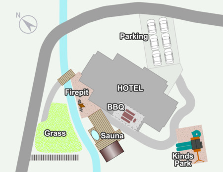 宿泊施設全体のエリアマップ