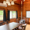 ログハウスの室内は雰囲気◎