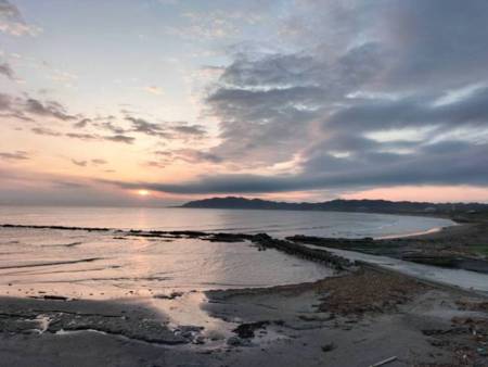 平砂浦ビーチの夕日