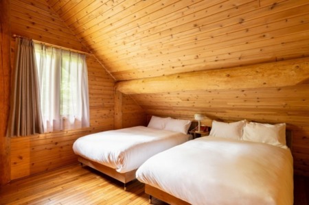 森の静けさにとけるベッドルーム