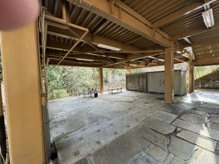 ＢＢＱスペースと夏の水遊びスペース