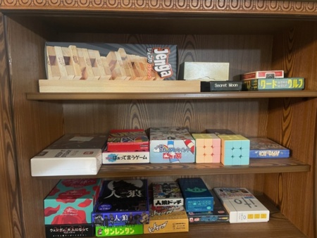 ボードゲーム、ダーツなどお楽しみください