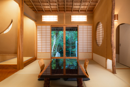 宮大工の技術を駆使して作られた茶室