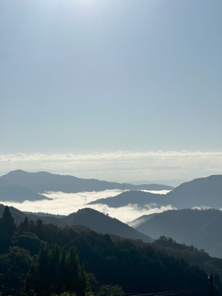 BBQ場から雲海が見えます