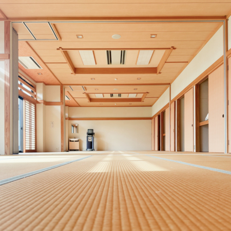 客室は仕切りが外せます（3部屋分）