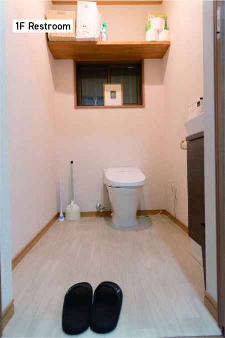 トイレは各階1つずつ。ウォシュレット付き