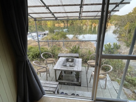 お部屋の前でBBQができます