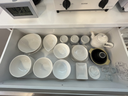 食器も豊富にご用意しています