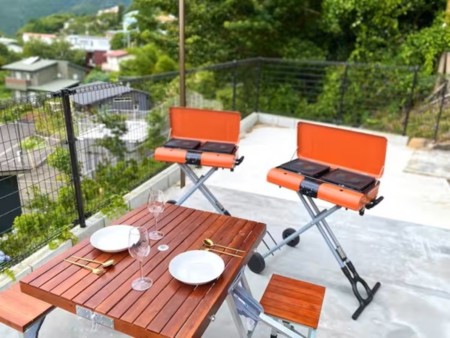 バルコニー BBQ