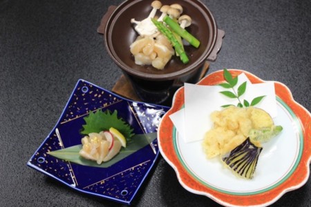 真珠の貝柱食べ比べ