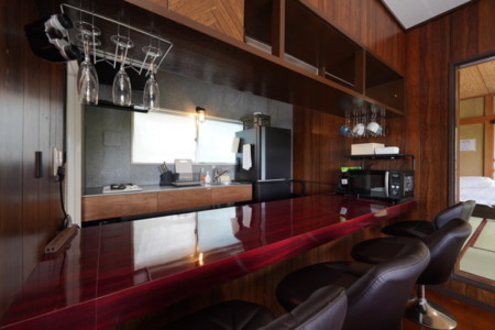 キッチンカウンターでPC作業も○