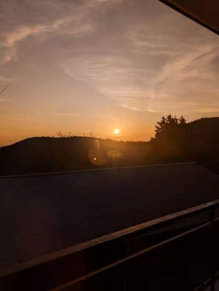 ベランダからの朝日