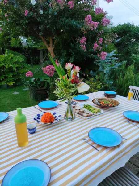 屋外で夕食もおすすめ