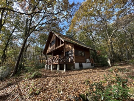 林の中にある別荘は雰囲気満点！11月