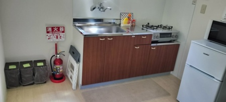 ガスコンロ　流し台にて調理可能　