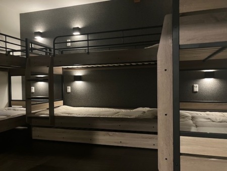 寝室（2段ベッド×3台）