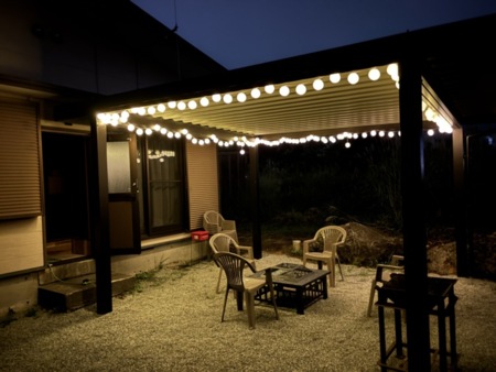 屋根付きBBQ施設