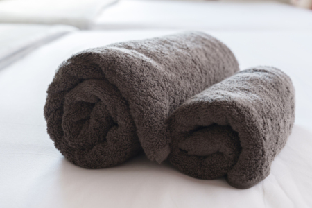 バスタオル、フェイスタオル1枚ずつご準備