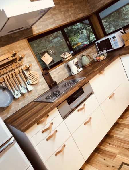 二階オープンキッチンL型