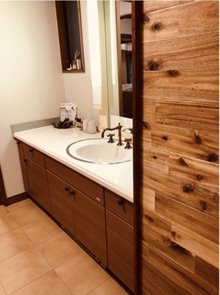 二階パウダールーム洗面脱衣所