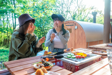 テラスで、家族や仲間と囲むグリルタイム