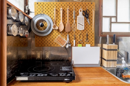 調理道具充実のキッチン