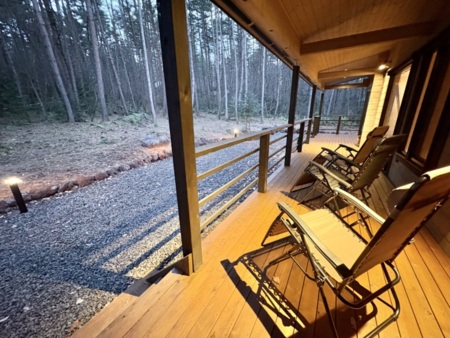 森を眺めながらのクールダウン