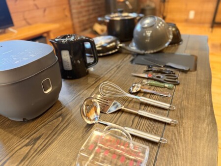 基本的な調理器具もご用意しております