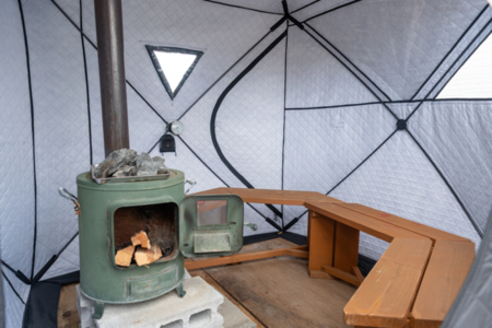 薪式サウナで整う庭時間