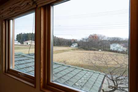 窓から望む那須の雄大な景色