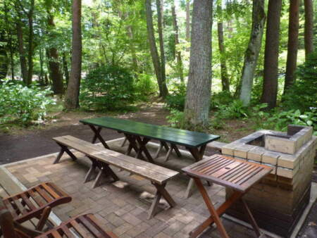 各棟に専用のバーベキューガーデン