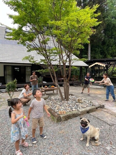 300坪の庭ではペットも一緒に