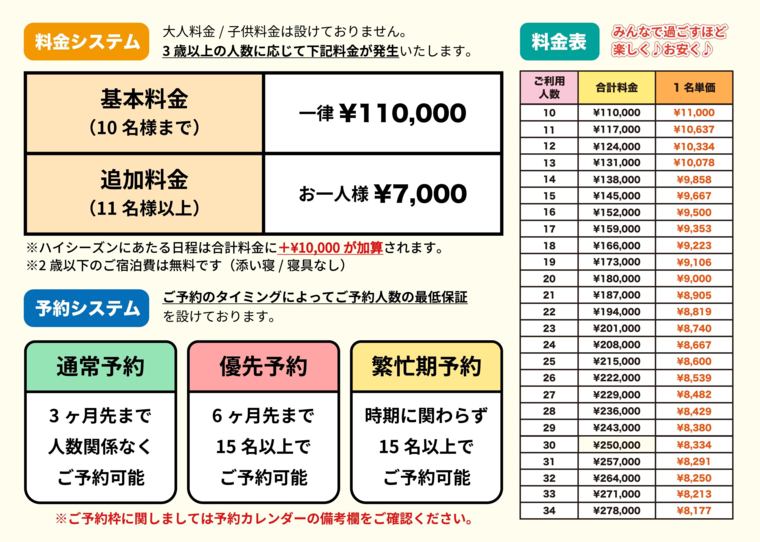料金表