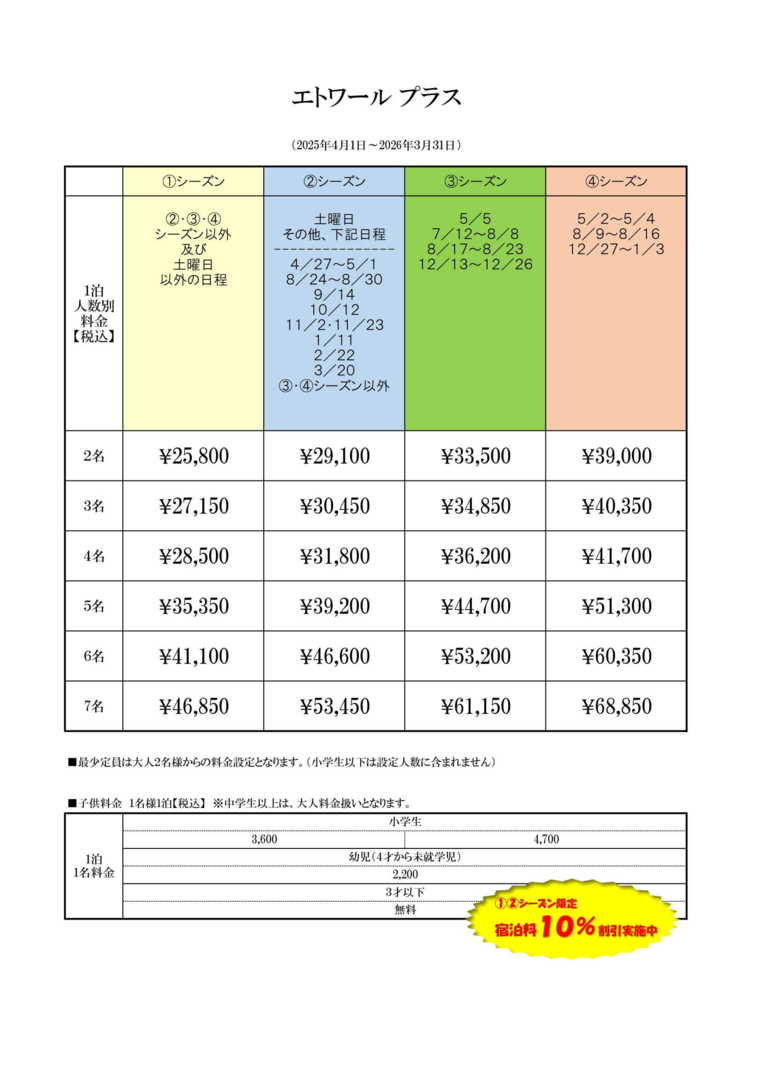 料金表