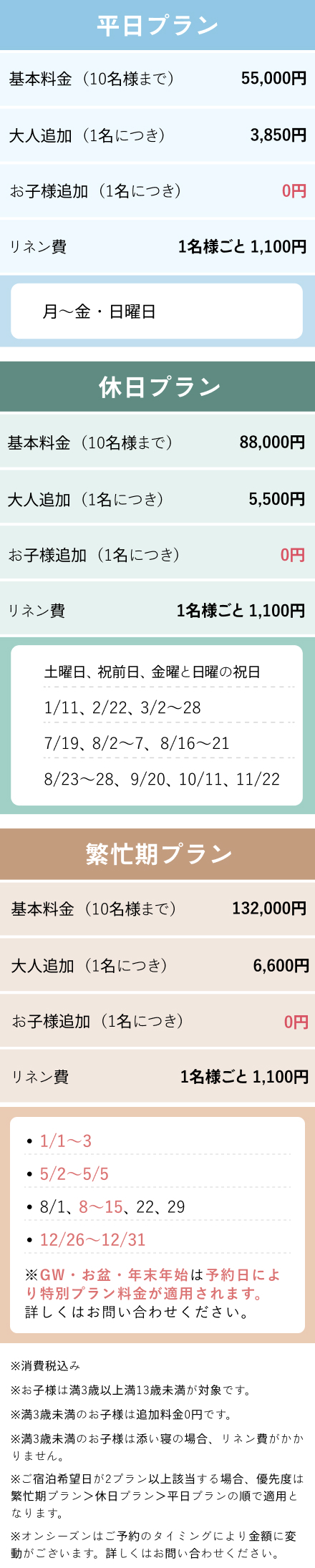 料金表