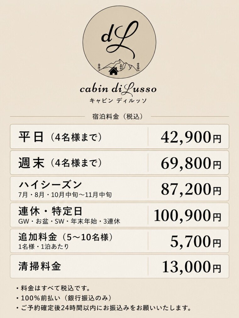 料金表